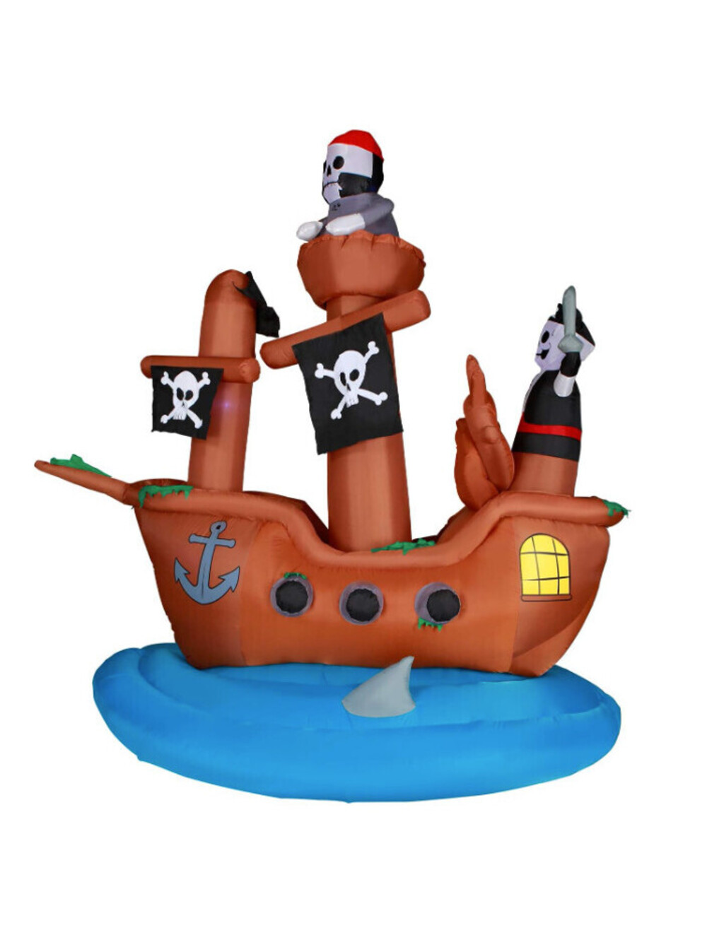 Holidayana 10-Foot "The Seadogs Pirate Ship & Crew" Halloween Inflatable Yard Dé